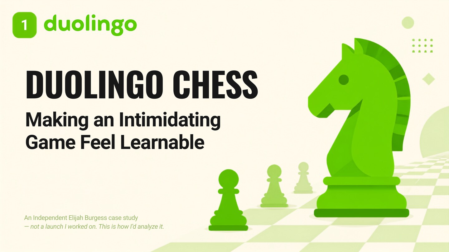 Duolingo Chess case study cover