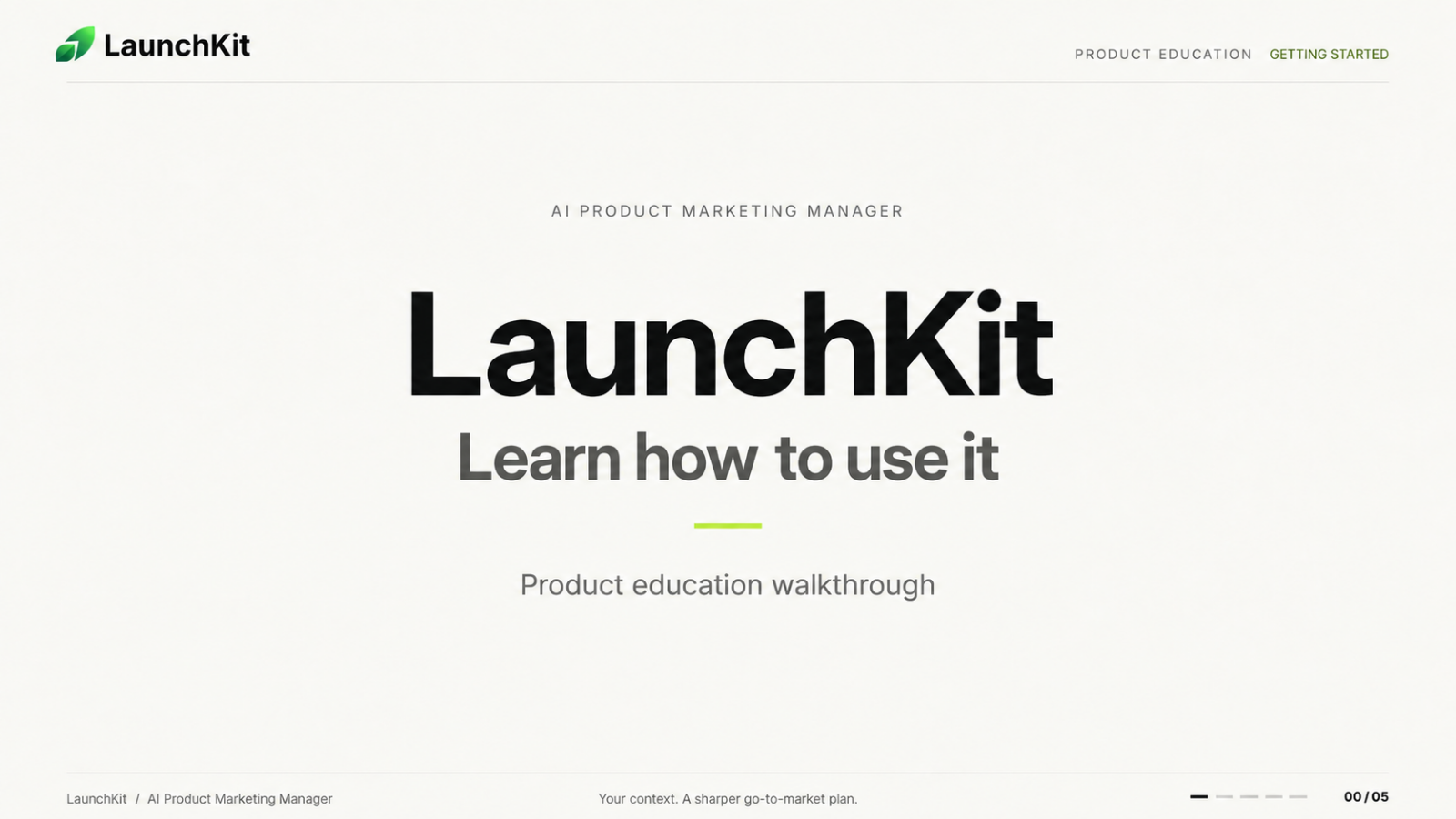 LaunchKit product education guide cover