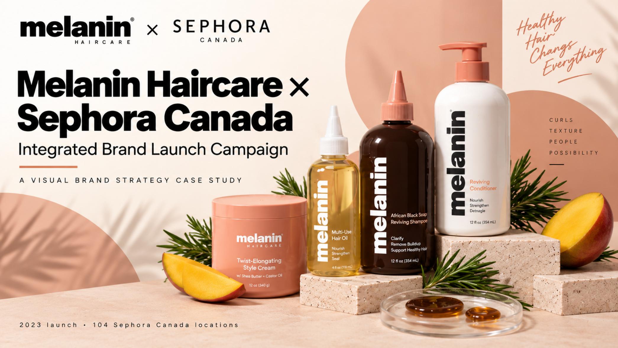 Melanin Haircare and Sephora Canada integrated brand launch campaign cover